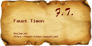 Faust Timon névjegykártya